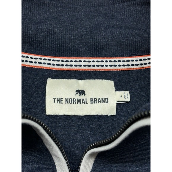 The Normal Brand Mens Large Puremeso Weekend Quarter Zip Lightweight Sweatshirt - Picture 4 of 10